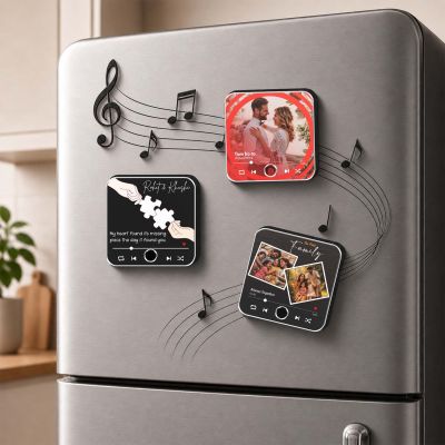 Personalized Photo Music Fridge Magnet with Custom Song & Photo  Romantic Gift for Couples, Anniversary, Wedding, Birthday, Valentine's Day